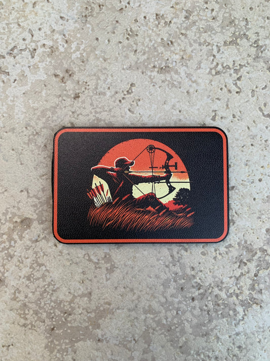 Nature Bound Outdoor Bow Hunting Until Sunset UV - VELPATCH 3" x 2" inch Velcro Patch