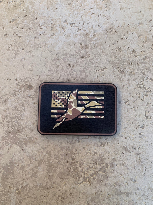Nature Bound Outdoor USA Camo Duck UV - VELPATCH 3" x 2" inch Velcro Patch