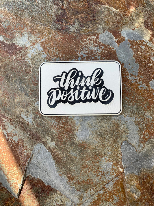 Positive Mindset think positive - VELPATCH 3" x 2" inch Velcro Patch