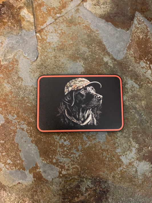 Nature Bound Outdoor Hunting Dog In Camo Hat UV - VELPATCH 3" x 2" inch Velcro Patch