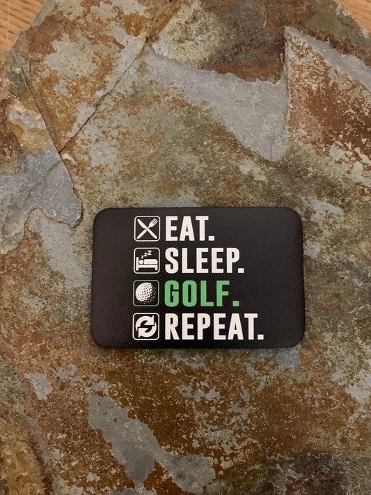 GOOD TIME Concepts Eat, Sleep, Golf, Repeat UV - VELPATCH 3" x 2" inch Velcro Patch