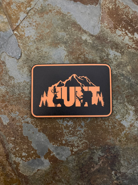 Nature Bound Outdoor Bow Hunter, Elk and Mountains UV - VELPATCH 3" x 2" inch Velcro Patch