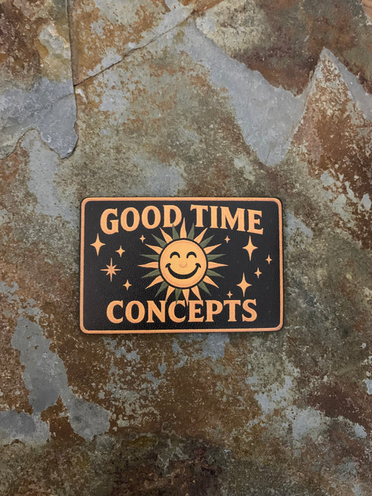 GOOD TIME Concepts Happy Sun UV - VELPATCH 3" x 2" inch Velcro Patch