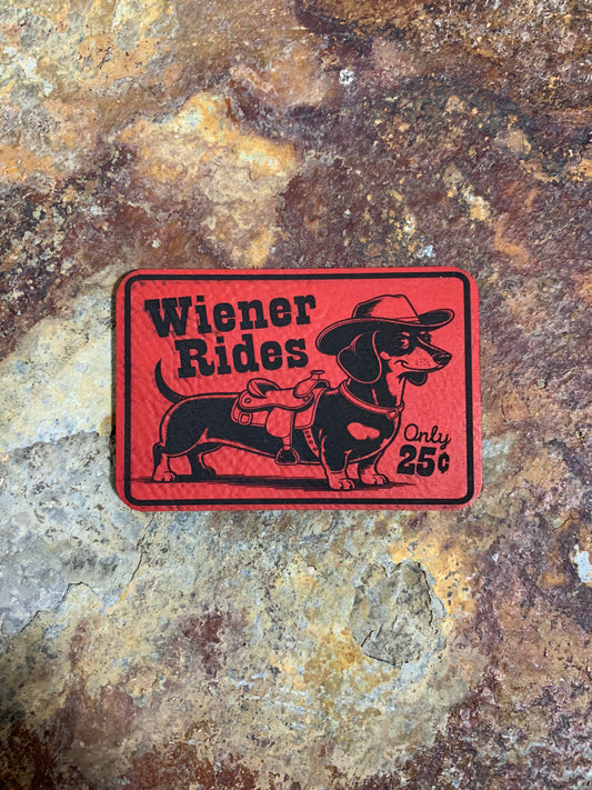 Wiener Rides - VELPATCH 3" x 2" inch Velcro Patch