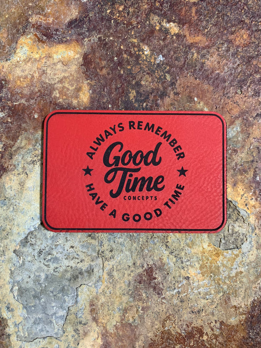 GOOD TIME Concepts Logo - VELPATCH 3" x 2" inch Velcro Patch