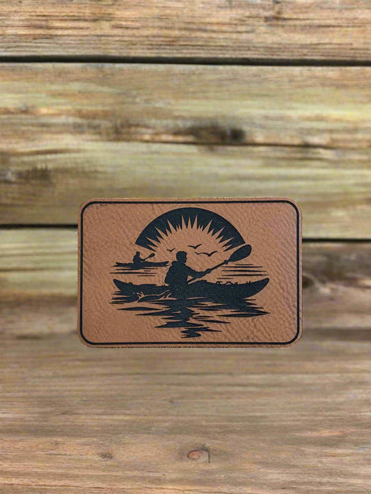 Nature Bound Outdoor Kayaking Together - VELPATCH 3" x 2" inch Velcro Patch