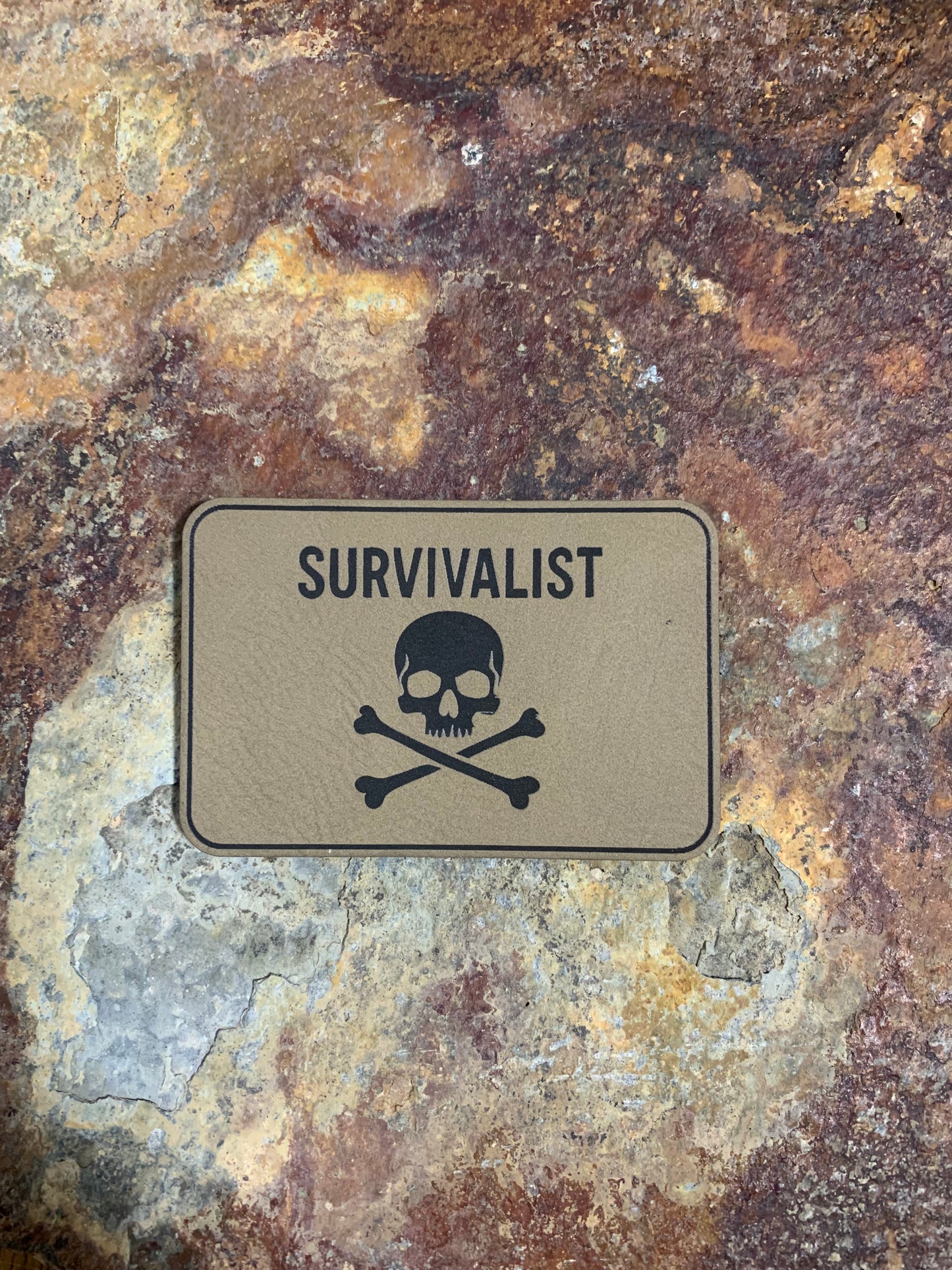 Nature Bound Outdoor Survivalist Skull - VELPATCH 3" x 2" inch Velcro Patch