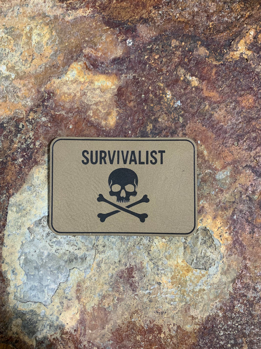 Nature Bound Outdoor Survivalist Skull - VELPATCH 3" x 2" inch Velcro Patch