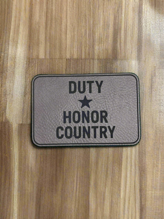 Duty Honor Country - VELPATCH 3" x 2" inch Velcro Patch