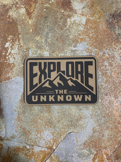 Nature Bound Outdoor Explore The Unknown - VELPATCH 3" x 2" inch Velcro Patch