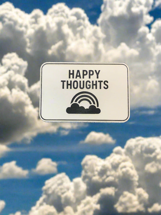 Positive Mindset Happy Thoughts - VELPATCH 3" x 2" inch Velcro Patch