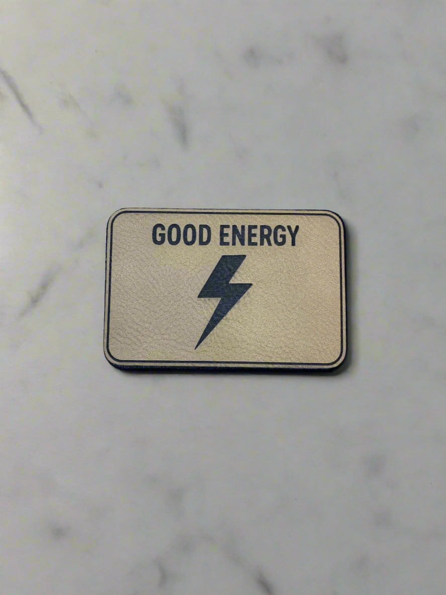 Positive Mindset Good Energy Lightning Bolt - VELPATCH 3" x 2" inch Velcro Patch