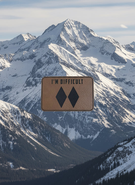 Nature Bound Outdoor Im Difficult Black Diamonds - VELPATCH 3" x 2" inch Velcro Patch