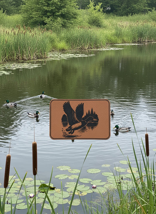 Nature Bound Outdoor Mallard Duck Scene - VELPATCH 3" x 2" inch Velcro Patch