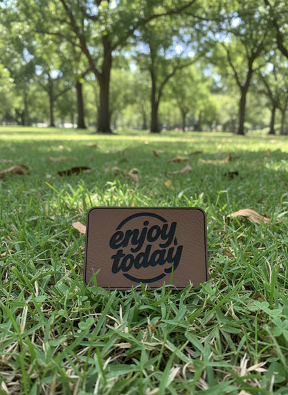 Positive Mindset Enjoy Today - VELPATCH 3" x 2" inch Velcro Patch