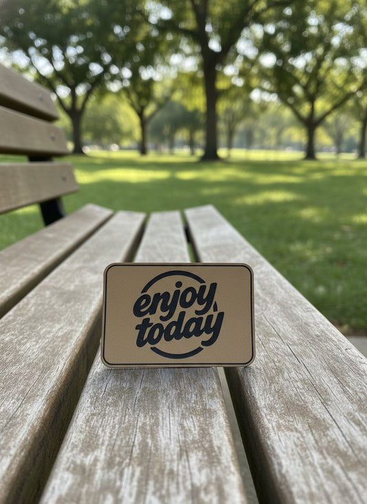 Positive Mindset Enjoy Today - VELPATCH 3" x 2" inch Velcro Patch