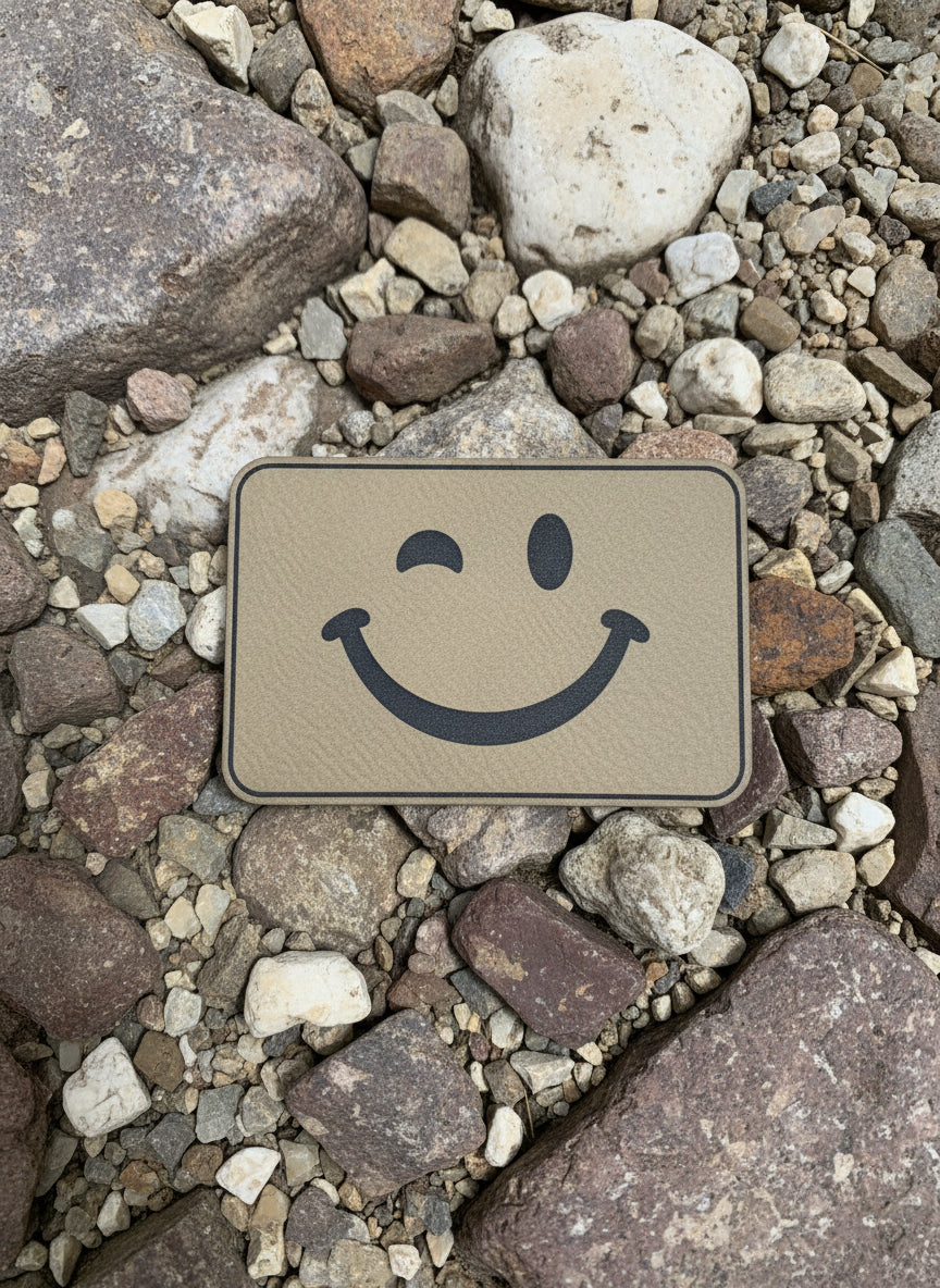 Smile Clothing Wink - VELPATCH 3" x 2" inch Velcro Patch