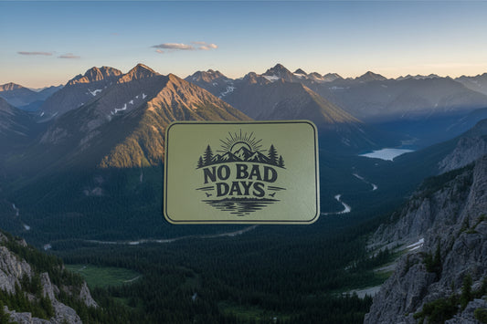 Nature Bound Outdoor No Bad Days - VELPATCH 3" x 2" inch Hook Backed Patch