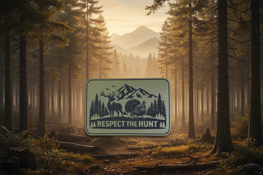 Nature Bound Outdoor Respect The Hunt - VELPATCH 3" x 2" inch Hook Backed Patch