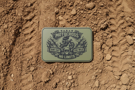 GOOD TIME Concepts Motocross No Limits  - VELPATCH 3" x 2" inch Velcro Patch
