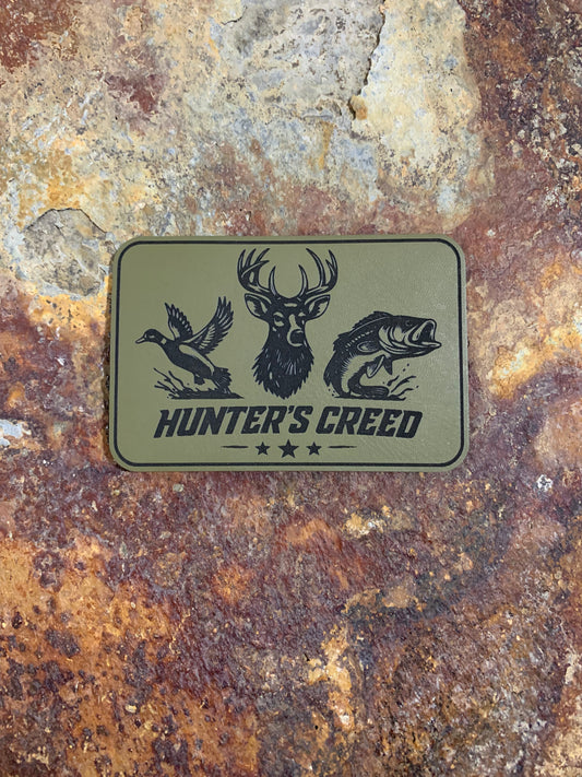 Nature Bound Outdoor Hunters Creed - VELPATCH 3" x 2" inch Hook Backed Patch