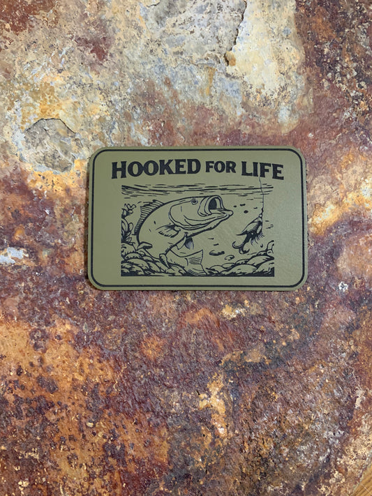 Nature Bound Outdoor Hooked For Life - VELPATCH 3" x 2" inch Hook Backed Patch