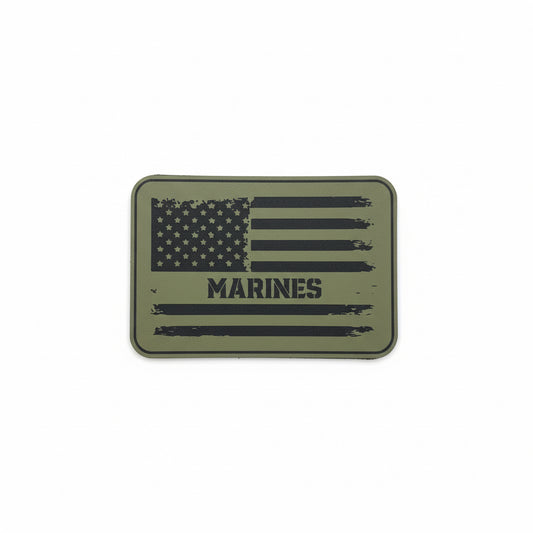 USA MARINES FLAG - VELPATCH 3" x 2" inch Hook Backed Patch