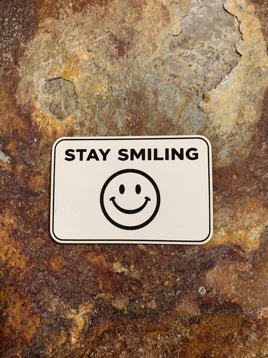 Smile Clothing Stay Smiling - VELPATCH 3" x 2" inch Hook Backed Patch
