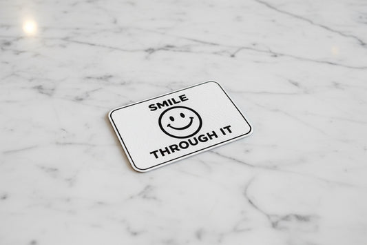 Smile Clothing Smile Through It - VELPATCH 3" x 2" inch Hook Backed Patch