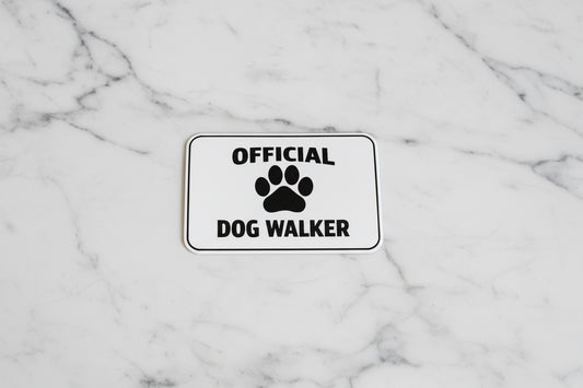 Official Dog Walker - VELPATCH 3" x 2" inch Hook Backed Patch