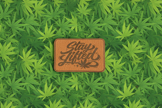 Cannabis Brand Stay Lifted - VELPATCH 3" x 2" inch Hook Backed Patch