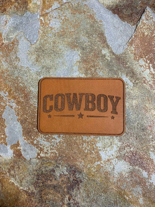 Good Time Concepts COWBOY - VELPATCH 3" x 2" inch Hook Backed Patch