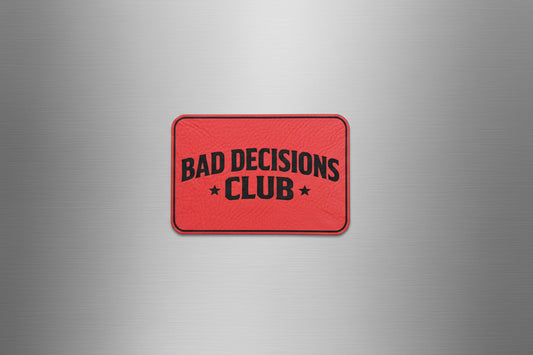 Bad Decisions Club - VELPATCH 3" x 2" inch Hook Backed Patch