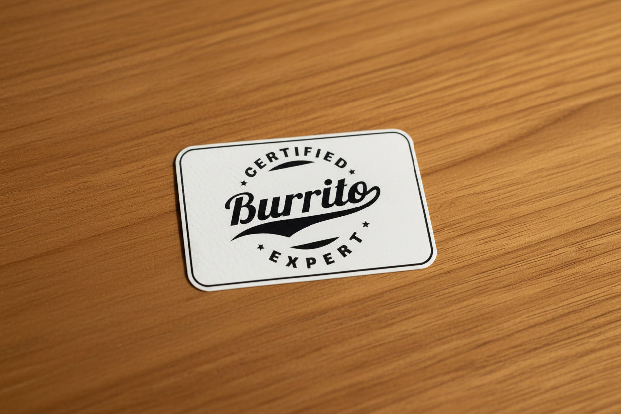 Certified Burrito Expert - VELPATCH 3" x 2" inch Hook Backed Patch