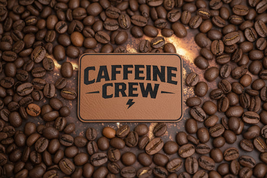 Caffeine Crew - VELPATCH 3" x 2" inch Hook Backed Patch