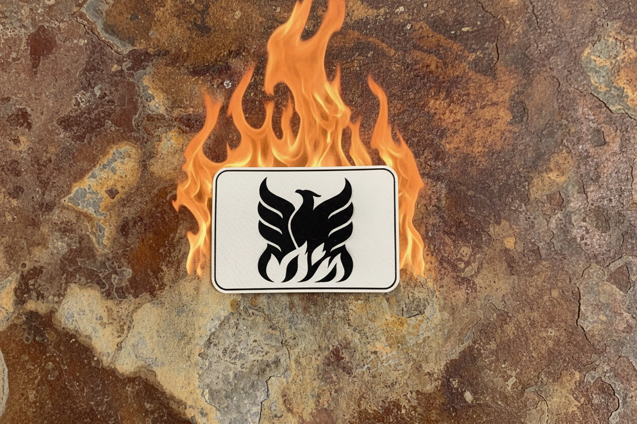 Phoenix Flames - VELPATCH 3" x 2" inch Hook Backed Patch