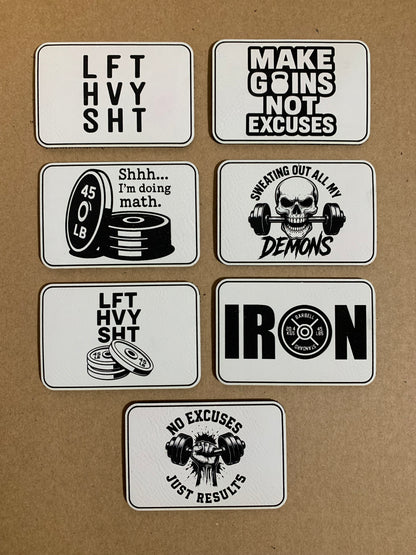 Good Time Concepts Weight Lifting Series One Patches - VELPATCH 3" x 2" inch Hook Backed Patch