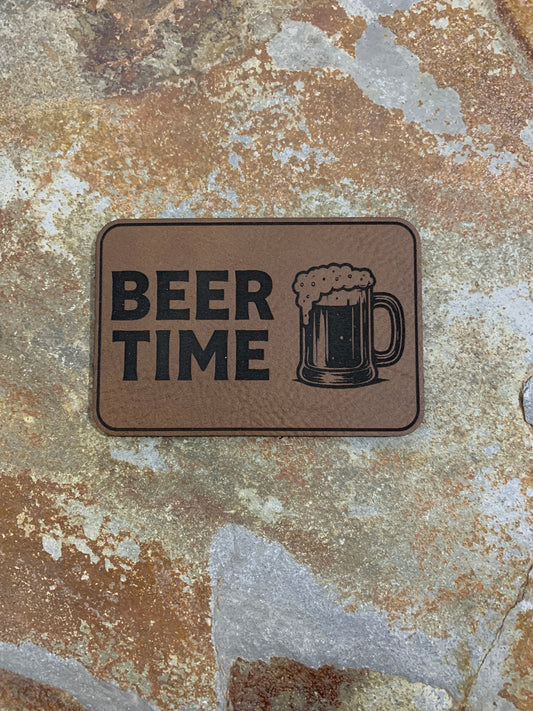 Good Time Concepts Beer Time - VELPATCH 3" x 2" inch Hook Backed Patch