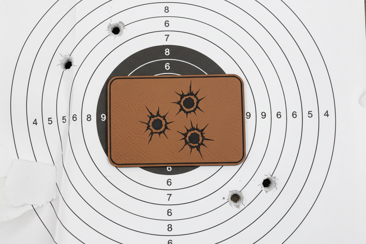 Bullet Holes - VELPATCH 3" x 2" inch Hook Backed Patch