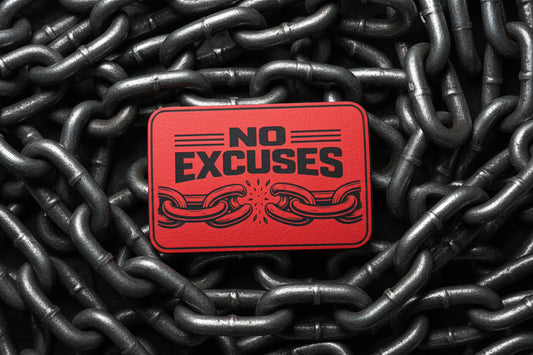 No Excuses - VELPATCH 3" x 2" inch Hook Backed Patch