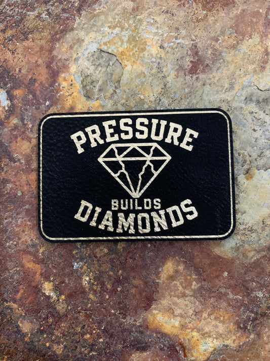 Pressure Builds Diamonds - VELPATCH 3" x 2" inch Hook Backed Patch