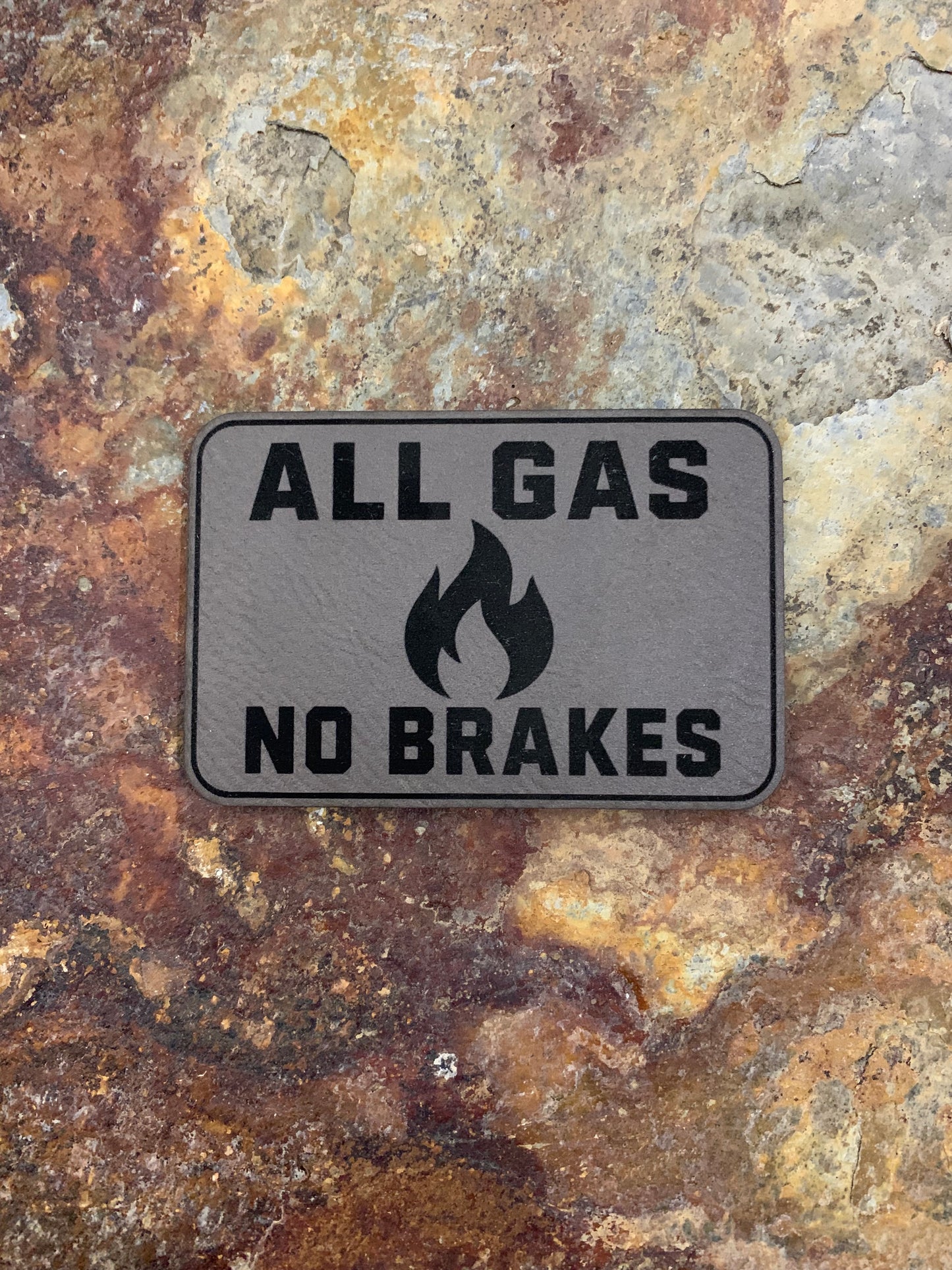 All Gas No Brakes - VELPATCH 3" x 2" inch Hook Backed Patch