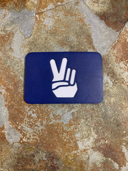 Positive Mindset Peace Sign Signature - VELPATCH 3" x 2" inch Hook Backed Patch