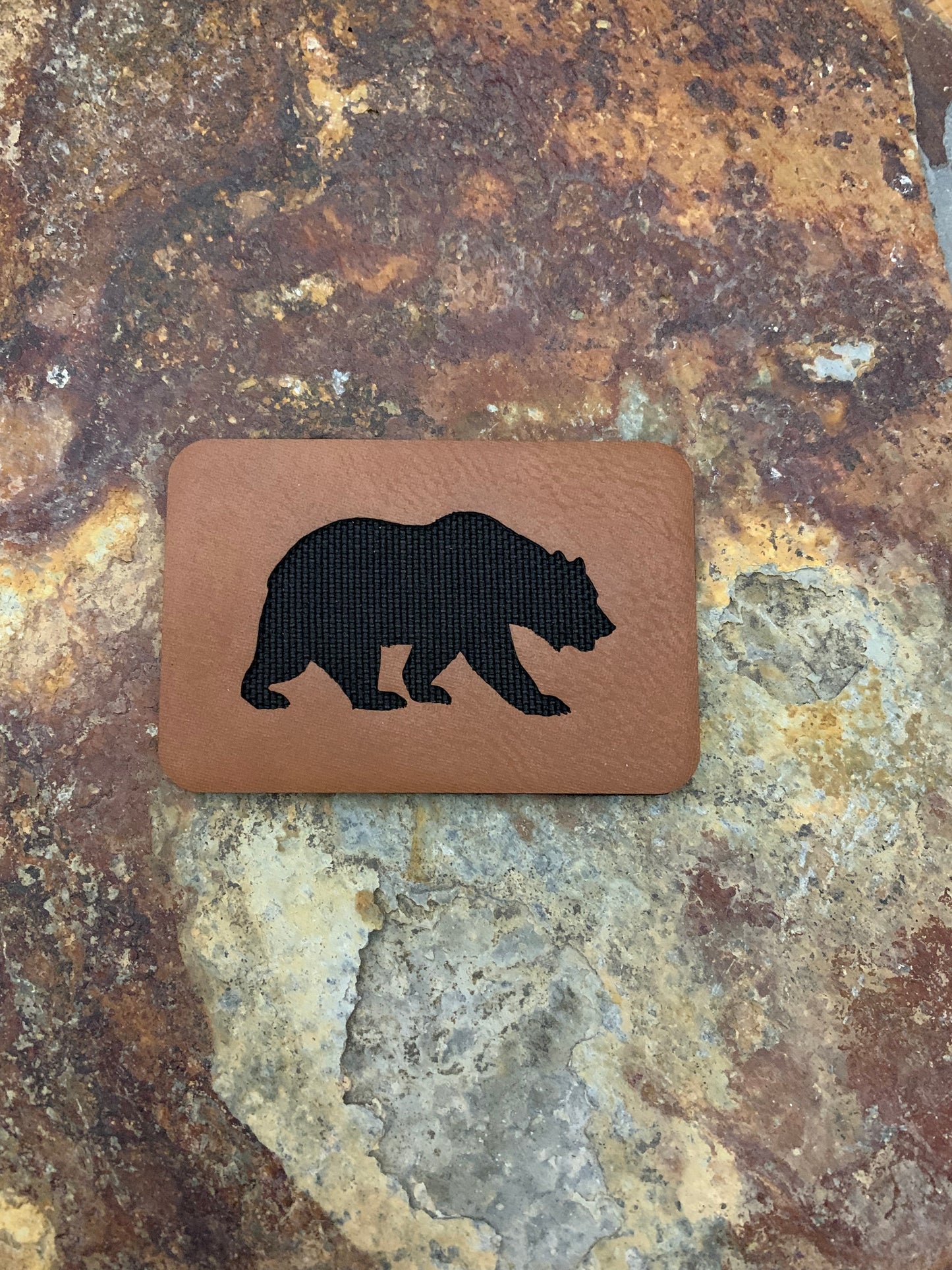 Nature Bound Outdoor Wandering Bear Signature - VELPATCH 3" x 2" inch Hook Backed Patch