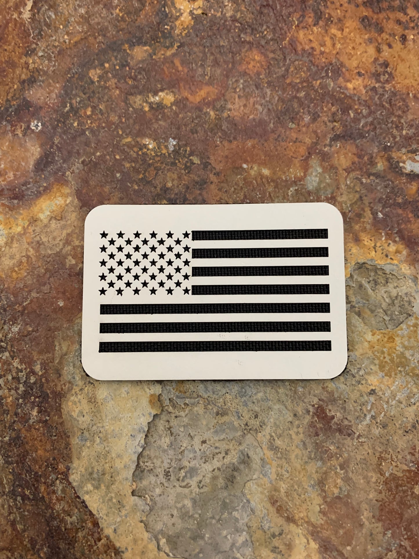 USA Flag Signature - VELPATCH 3" x 2" inch Hook Backed Patch