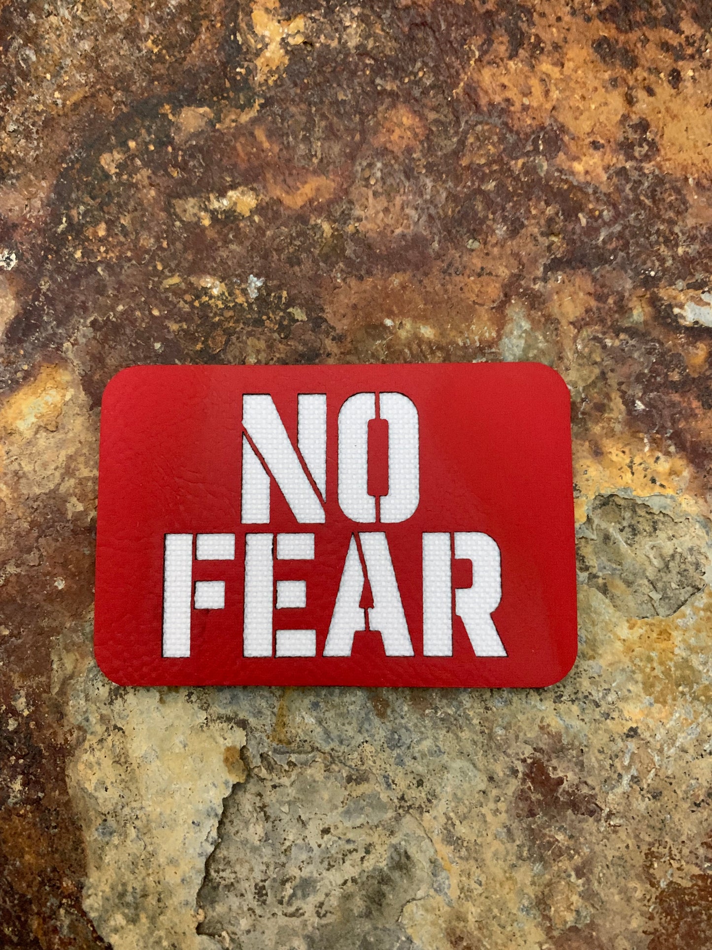 Positive Mindset No Fear Signature - VELPATCH 3" x 2" inch Hook Backed Patch