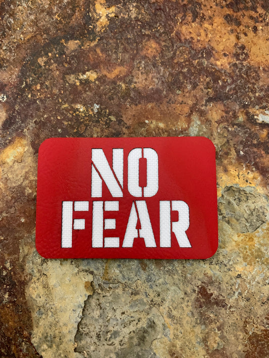 Positive Mindset No Fear Signature - VELPATCH 3" x 2" inch Hook Backed Patch