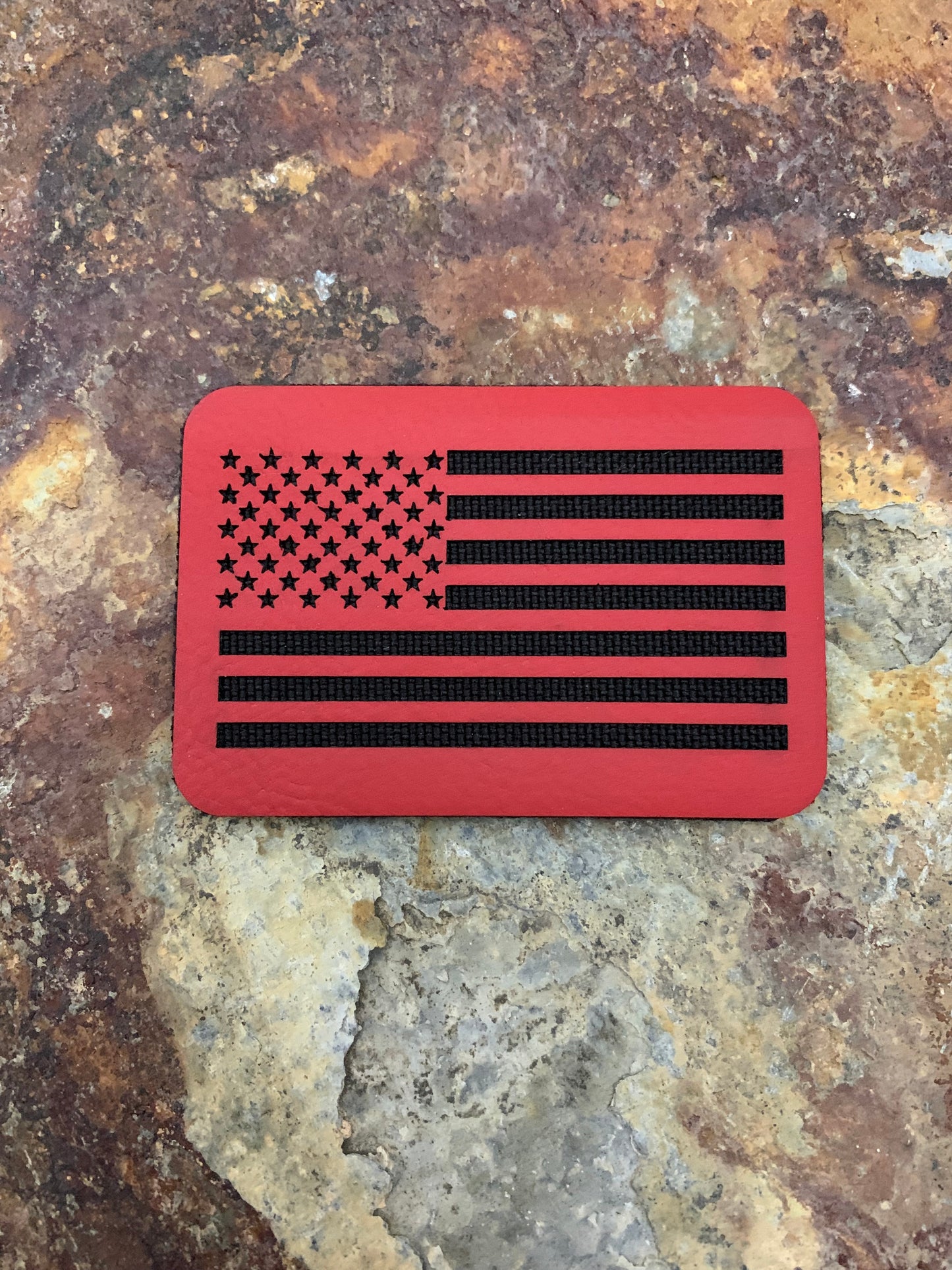 USA Flag Signature - VELPATCH 3" x 2" inch Hook Backed Patch