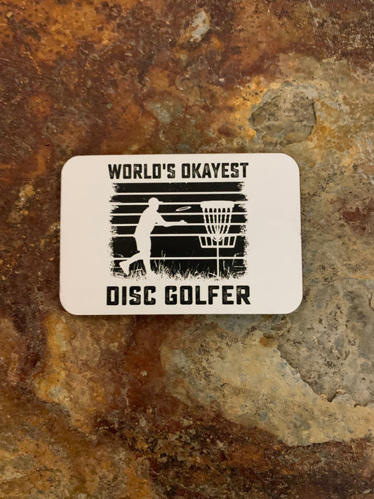 Good Time Concepts Worlds Okayest Disc Golfer DTF - VELPATCH 3" x 2" inch Hook Backed Patch