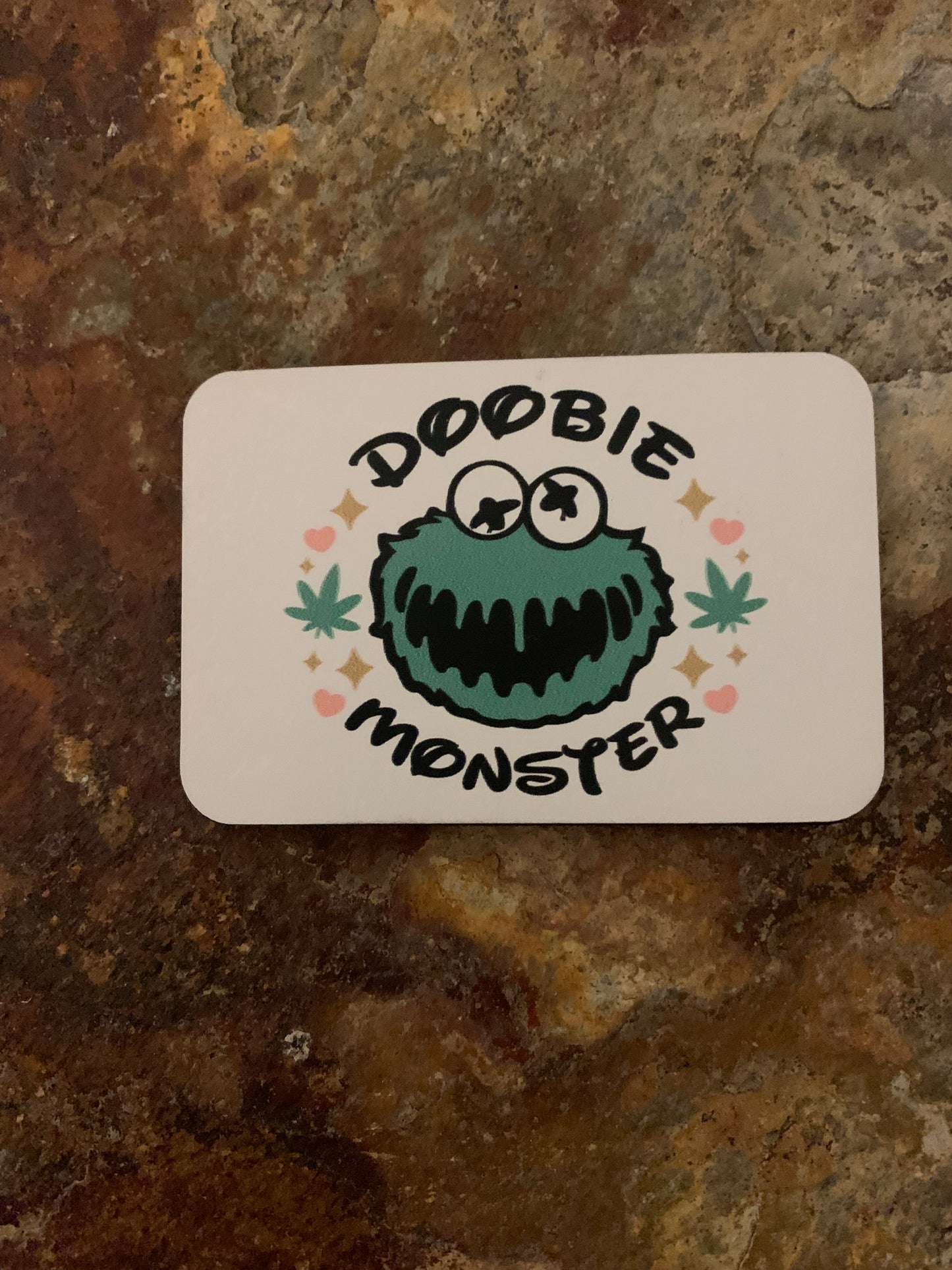 Cannabis Brand Doobie Monster DTF - VELPATCH 3" x 2" inch Hook Backed Patch